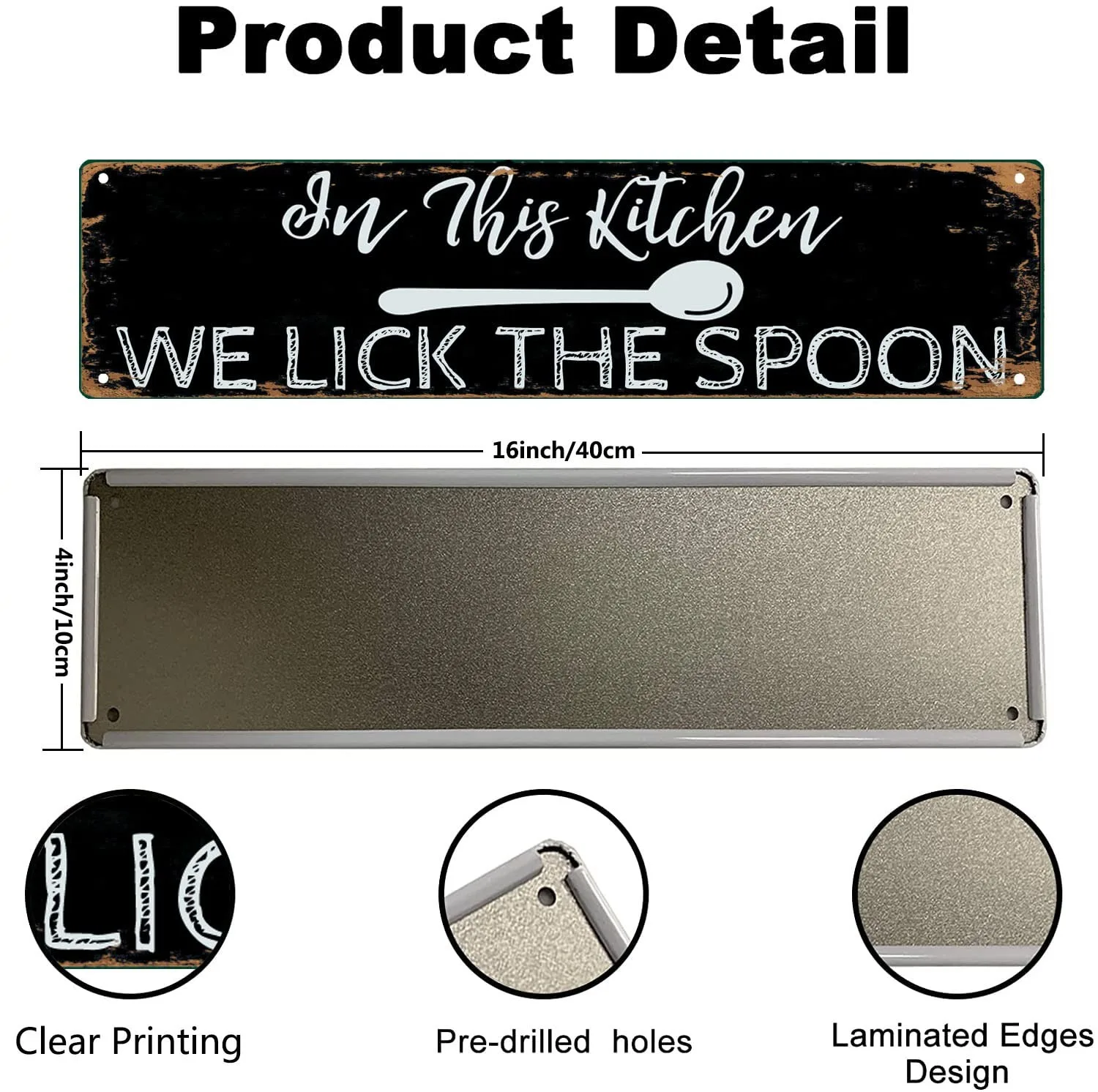 Custom 2D Flat Slim Tin Sign 4x16
