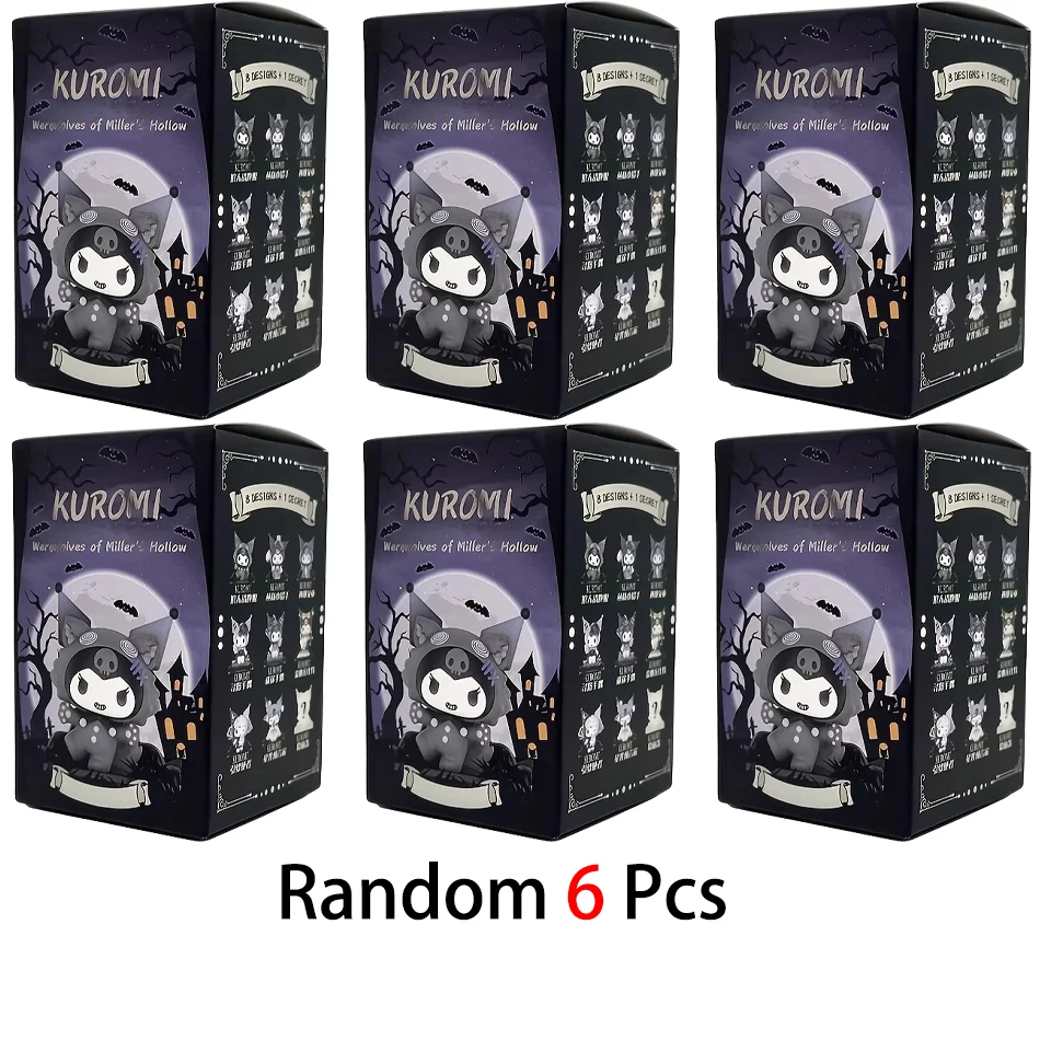 Sanrio Blind Box Cartoon Kuromi Puppe Glücksbringer Anime-Serie Actionfigur Modellpuppe Kinderspielzeug Schreibtisch-Deko Geburtstagsgeschenk
