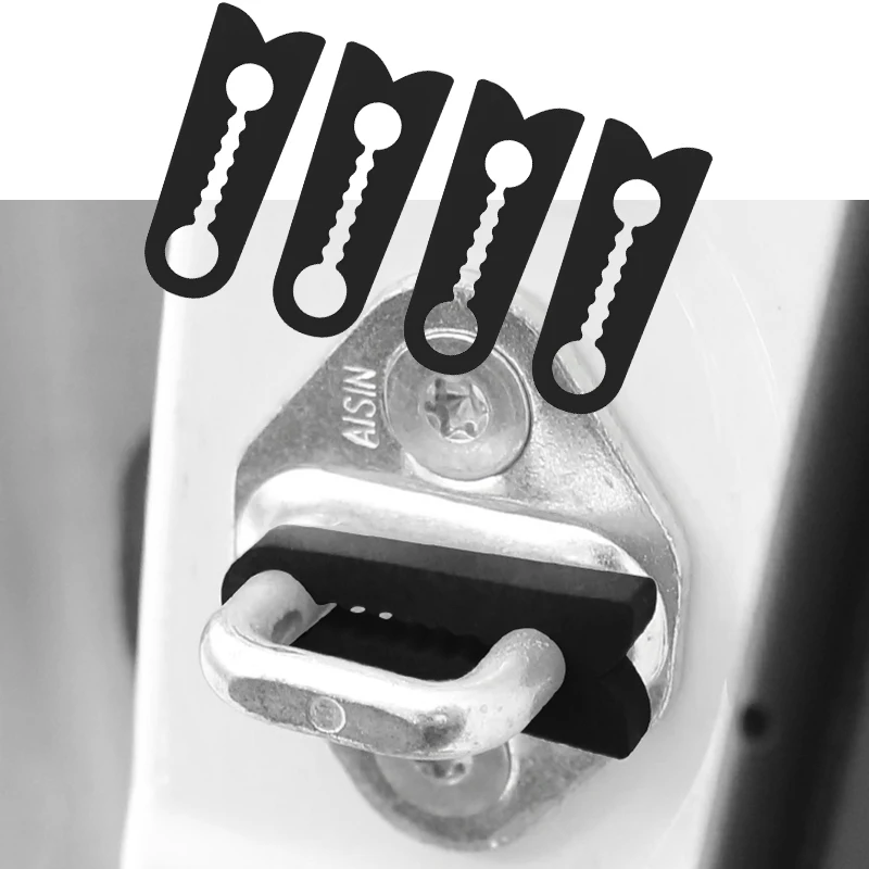 Universal Silicone Car Door Lock Buckle Protector Anti-Shock Absorber Pad Silent Buffer Cover Auto Door Closing Noise Reduction