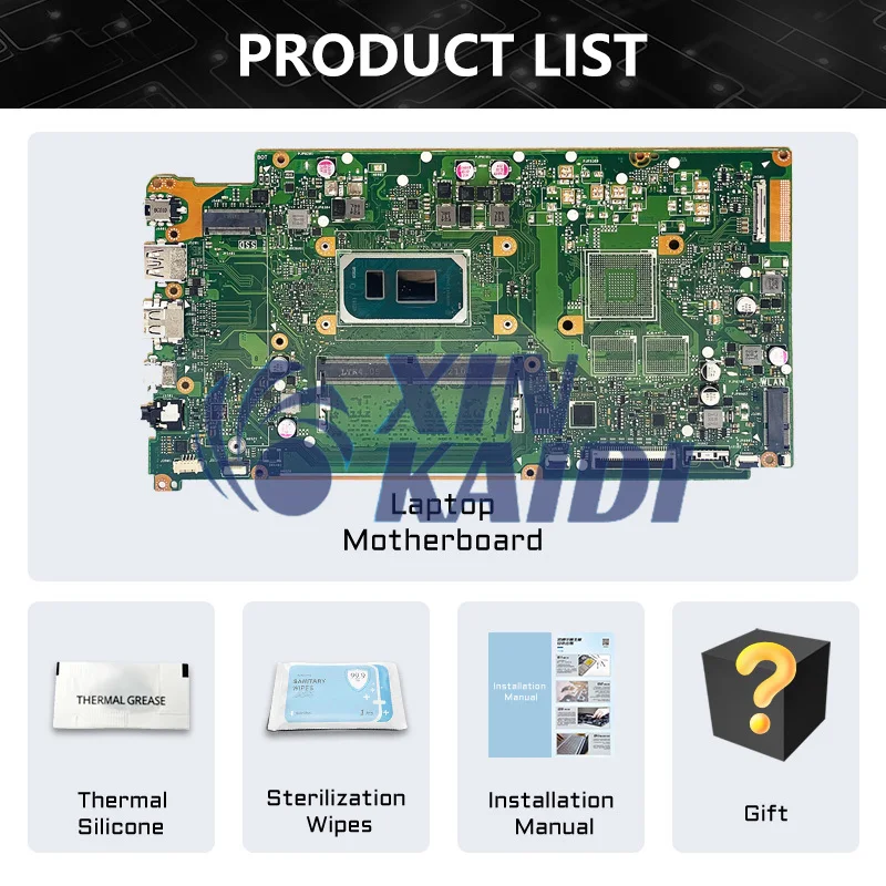 Notebook MainBoard untuk ASUS VivoBook X712EA X712E F712EA K712EA Motherboard Laptop dengan i3 i5 i7 11th Gen CPU 4GB 8GB RAM DDR4