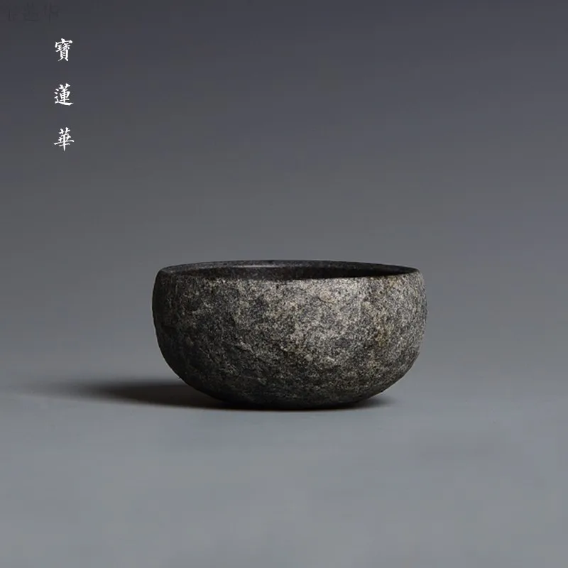 

l Bla Gold Stone Zen Cup Китайская Sle Ручная работа Оригинальная чашка для чая Ro Чашка для чая Каменный чайный сервиз