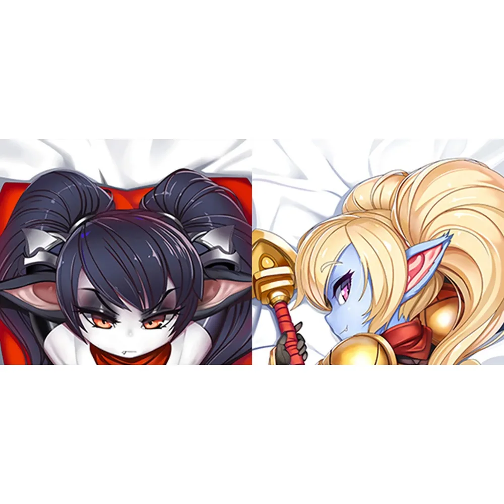 Anime Poppy Dakimakura Pillow Cover Golden Ponytail Heavy Hammer Armor Details Double‑sided Printing Home Bedding Pillowcase