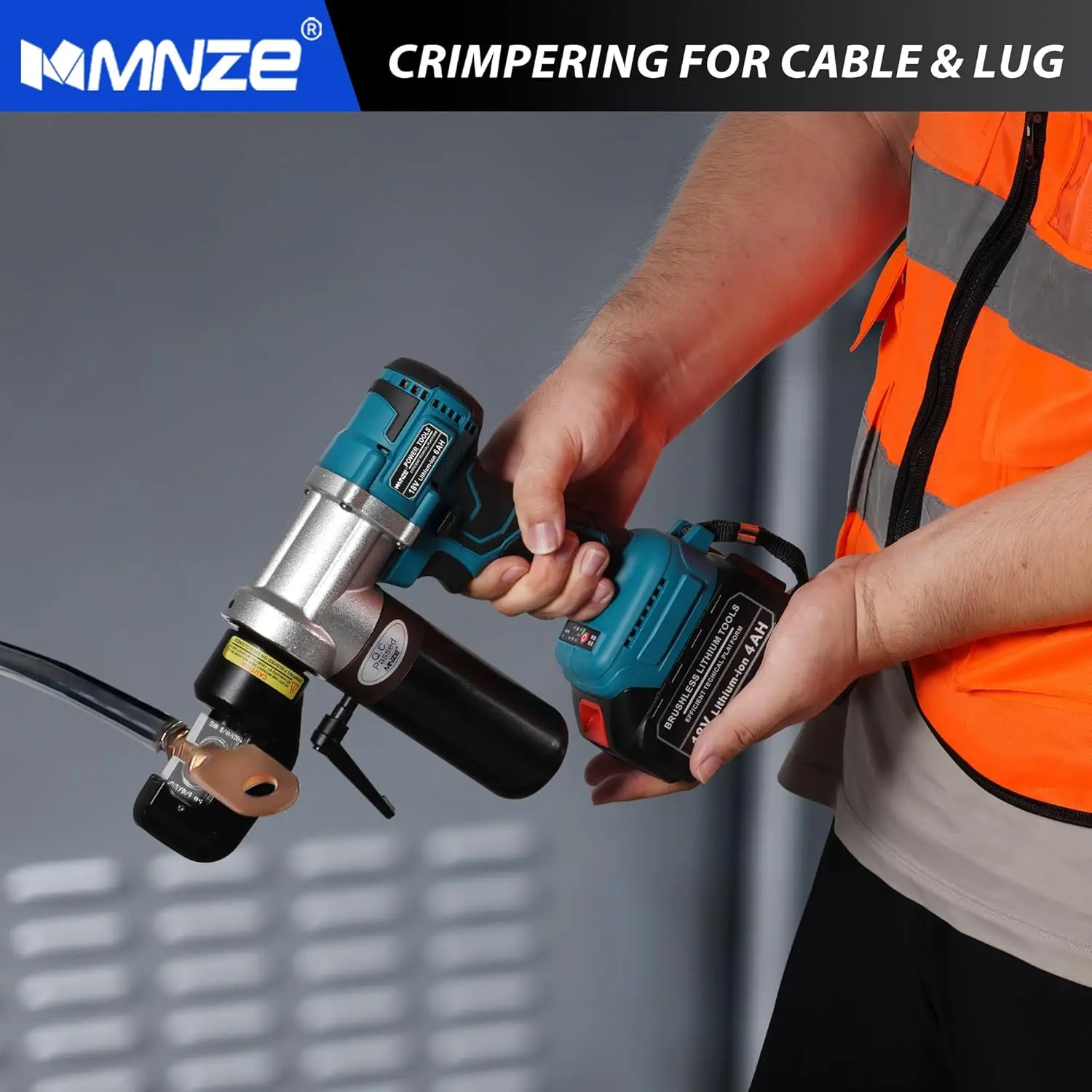 Kit d'Outils de Sertissage pour Câble Hydraulique, 6 Soudures Électriques, Bornes, Cosses, Rechargeable