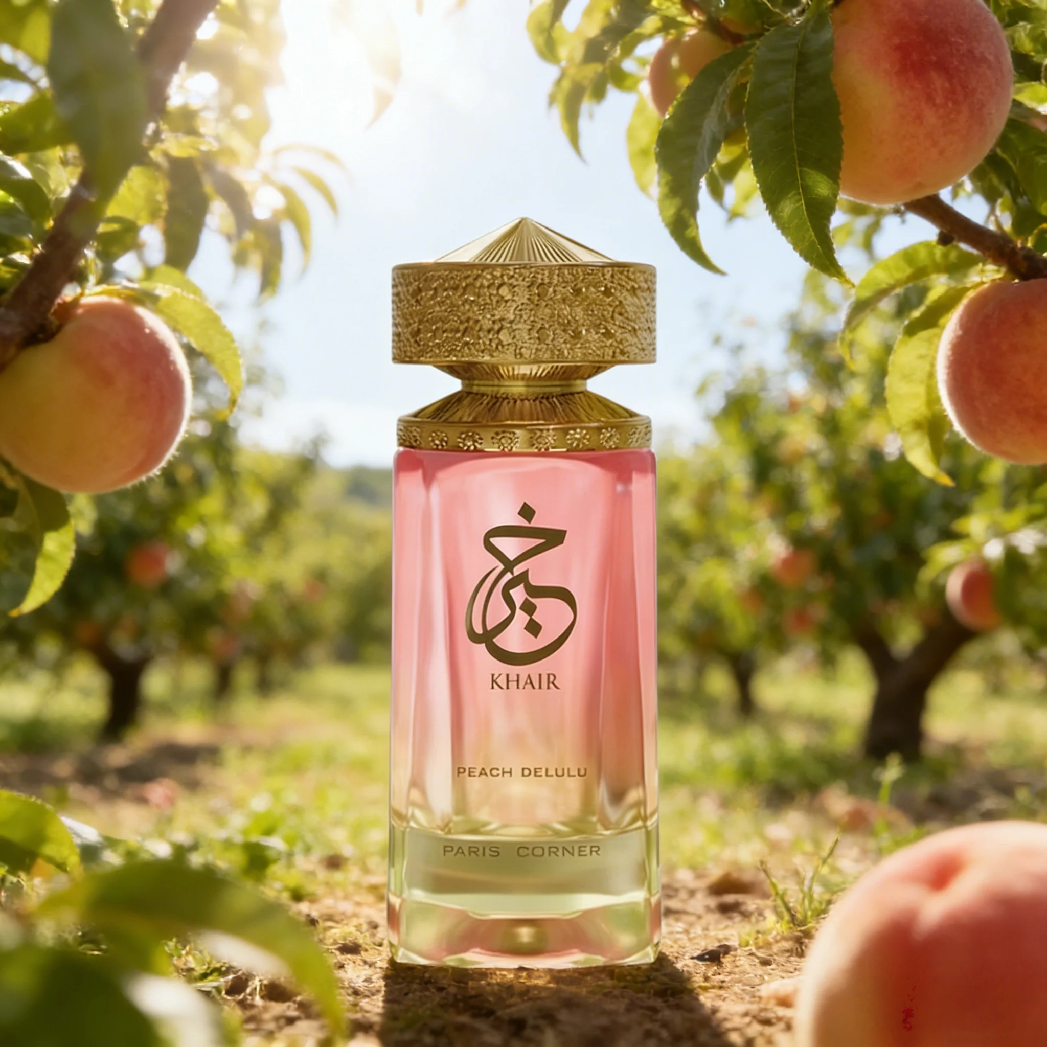 

Khair Peach Delulu Perfume for Women & Men - Oriental Vanilla Musk Scent with Peach, Guava, Nectarine, Cardamom, Caramel - Long-