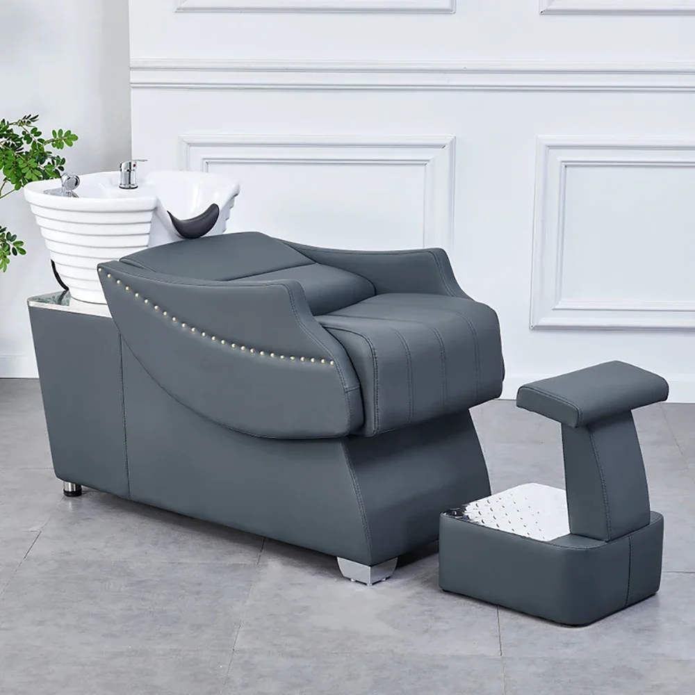 Unique Simple Shampoo Bed Massage Ergonomic Nordic Luxury Shampoo Recliner Custom Fashion Cadeira De Barbearia Salon Furniture