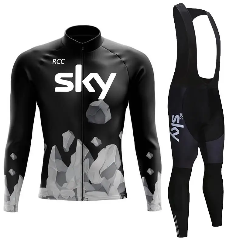 

RCC SKY Long Sleeve Cycling Jerseys Set Spring MTB Bicycle Clothes Ropa Maillot Ciclismo Bike Wear Bicycle Clothing Cycling Suit