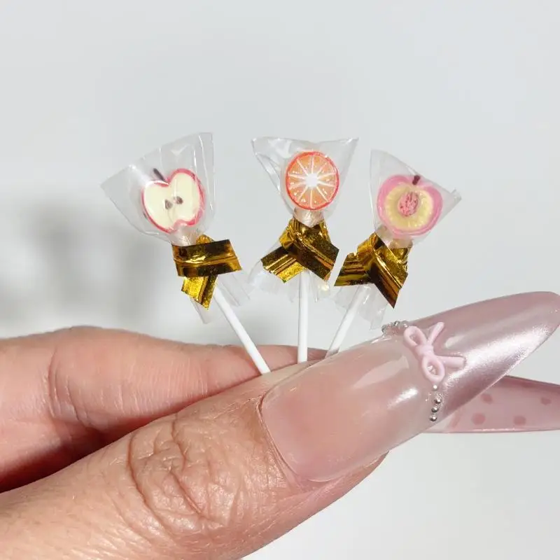 

6Pcs Miniature Dollhouse Lollipop 1:12 Scale Candy Toys for Kids Collectible Set