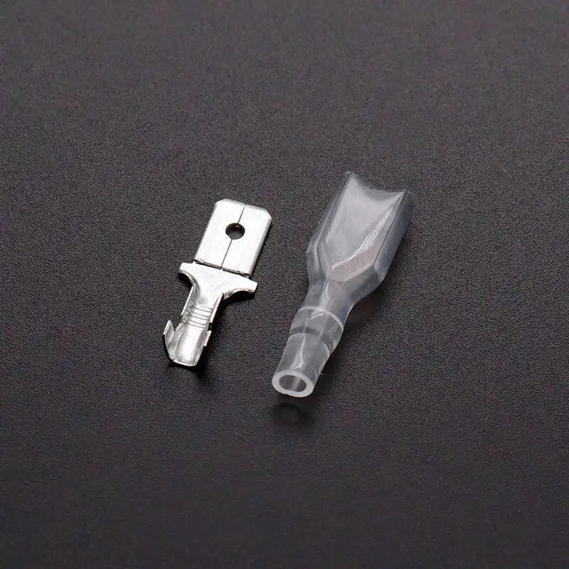20 Stück Federklemmenstecker 2,8/4,8/6,3 mm, Hülse, Verbindungsstück, Bootsschalter, Kaltpresskopf – Detail 10