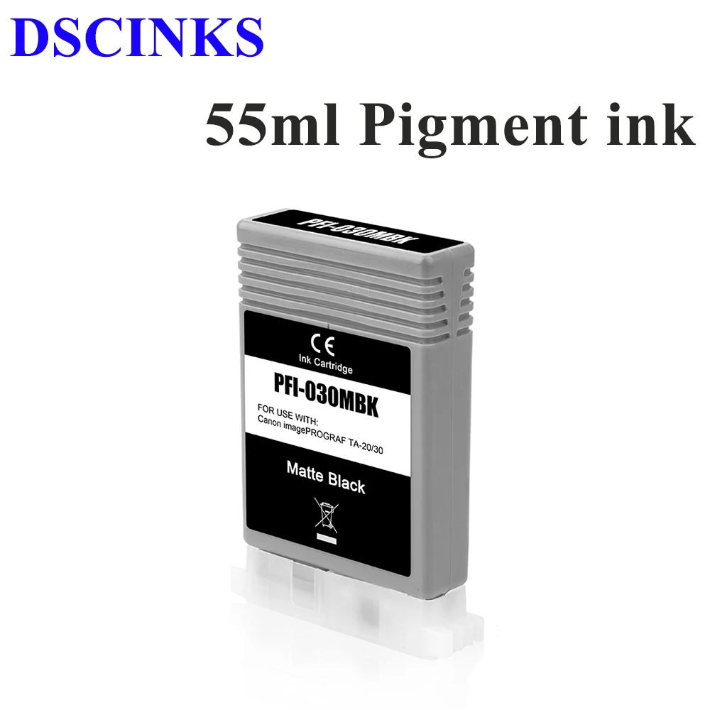 PFI-030 Ink Cartridge Replacement For Canon imagePROGRAF TA-20 TA-30 TM-240 TM-340 Printer Waterproof Pigment PFI 030 55ML