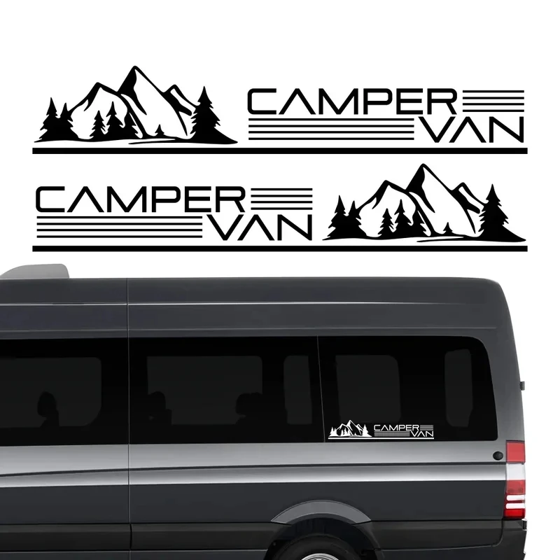 Car Camper Van Mountain Stripes Sticker for VW Transporter Touran Caddy Ford Transit Fiat Ducato Renault Trafic Citroen Berlingo