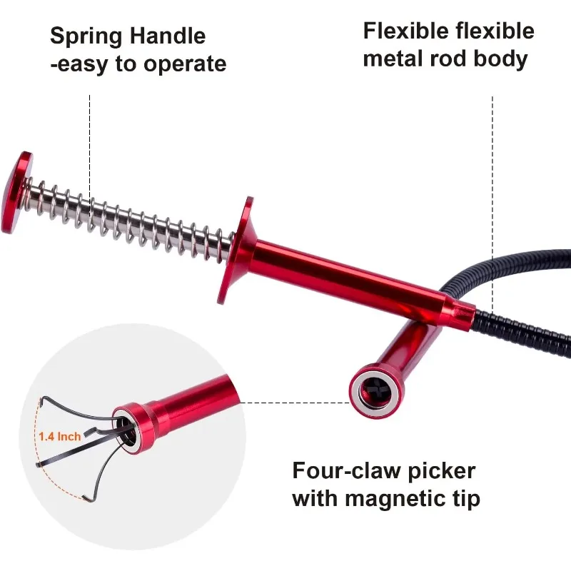 曲げられるフレキシブル磁気ピックアップツール、24インチ4爪グラバーツール