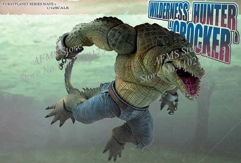 MU-FP001 1/12 Scale Collectible Figure Wilderness Hunter Crocker จระเข้จําลองสัตว์ 19 ซม.Action Figure ทหาร