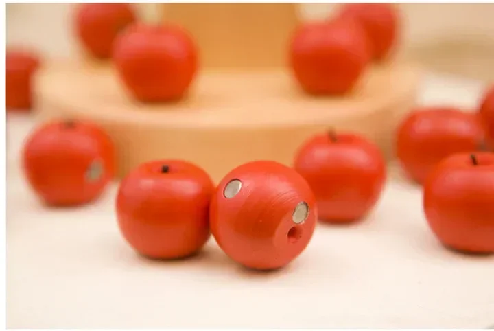 [Grappig] DIY Hout Magnetische appelboom blokken model Houten fancy vroege onderwijs speelgoed baby leren & Groeien wiskunde speelgoed beste cadeau