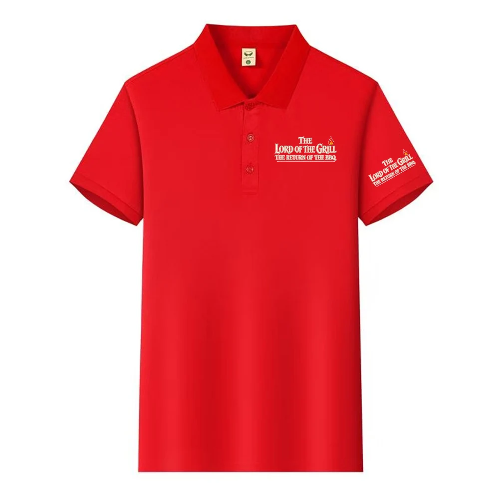 Lord Of The Grill The Return Of The Bbq New Mens Short Sleeve T Shirt Polo Shirt Summer Oversized Breathable Shirts Streetwear