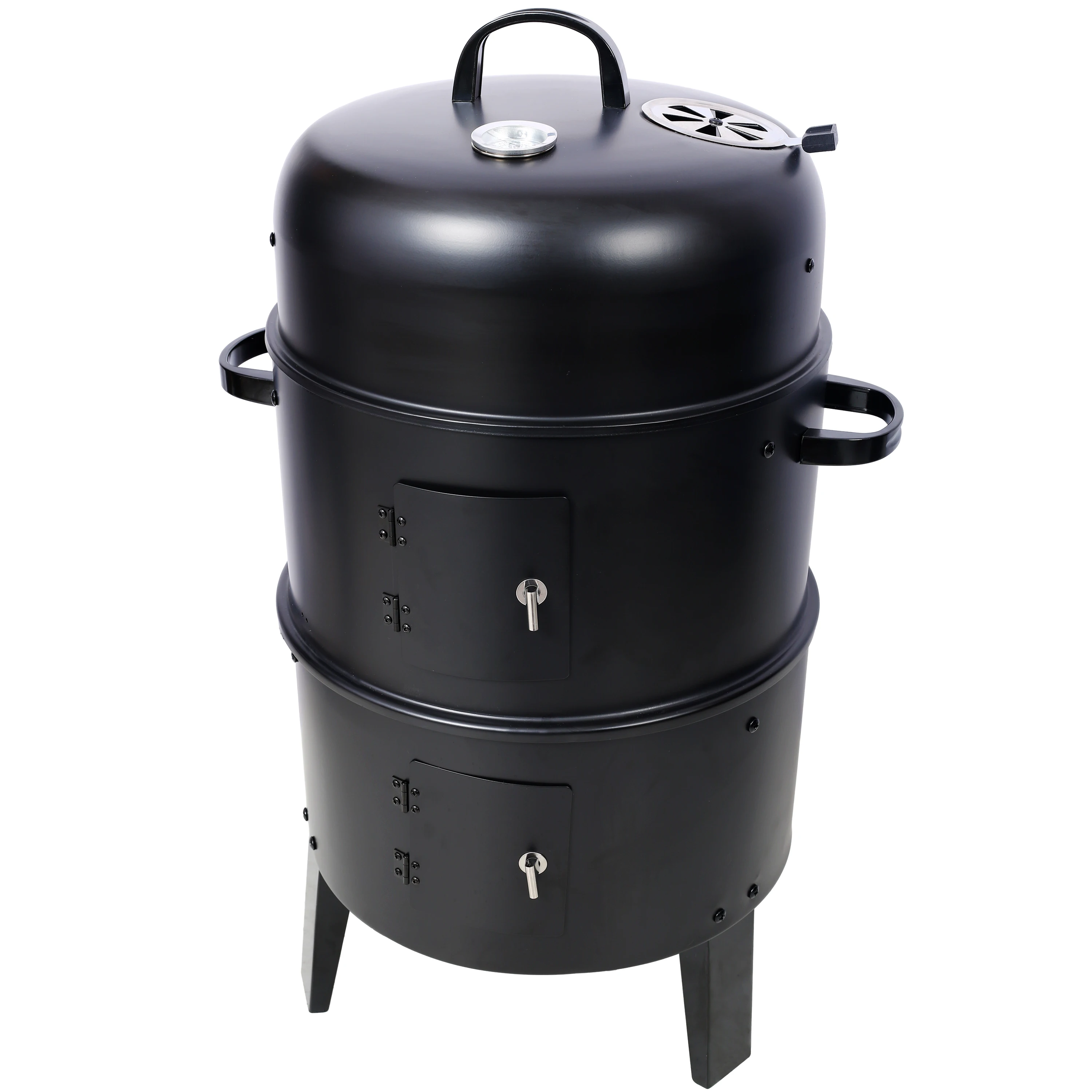 

Charcoal Smoker Grill Wood Smoker Grills Outdoor Cooking 16 Inch Vertical Smoker Portable BBQ Grill for Camping, Black