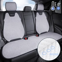 Fundas de Asiento de Coche de Seda Helada para Verano, Universales, Delanteras y Traseras, Cojín Protector para Asiento de Coche, Alfombrilla Refrigerante Transpirable Antideslizante
