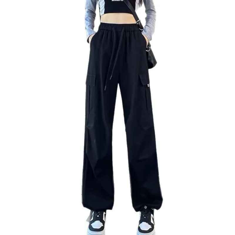 Overalls Women's 2025 New Spring and Summer Loose High-waisted Wide-leg Sweatpants