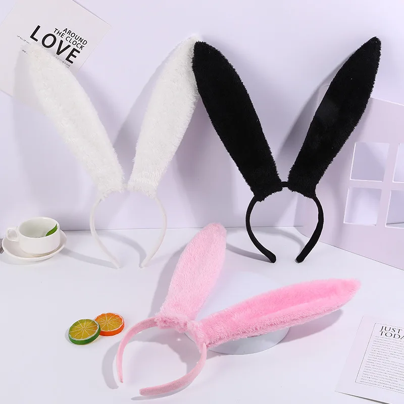 Korean Girl Hair Band Creative Carrot Cherry Rabbit Ears Face Wash Headband Easter Hairbands Cute Cosplay Hair Accessories