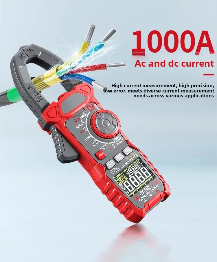 High - Precision Automatic Digital Clamp Meter | Electrician AC/DC Multimeter & Ammeter for Electrical Testing