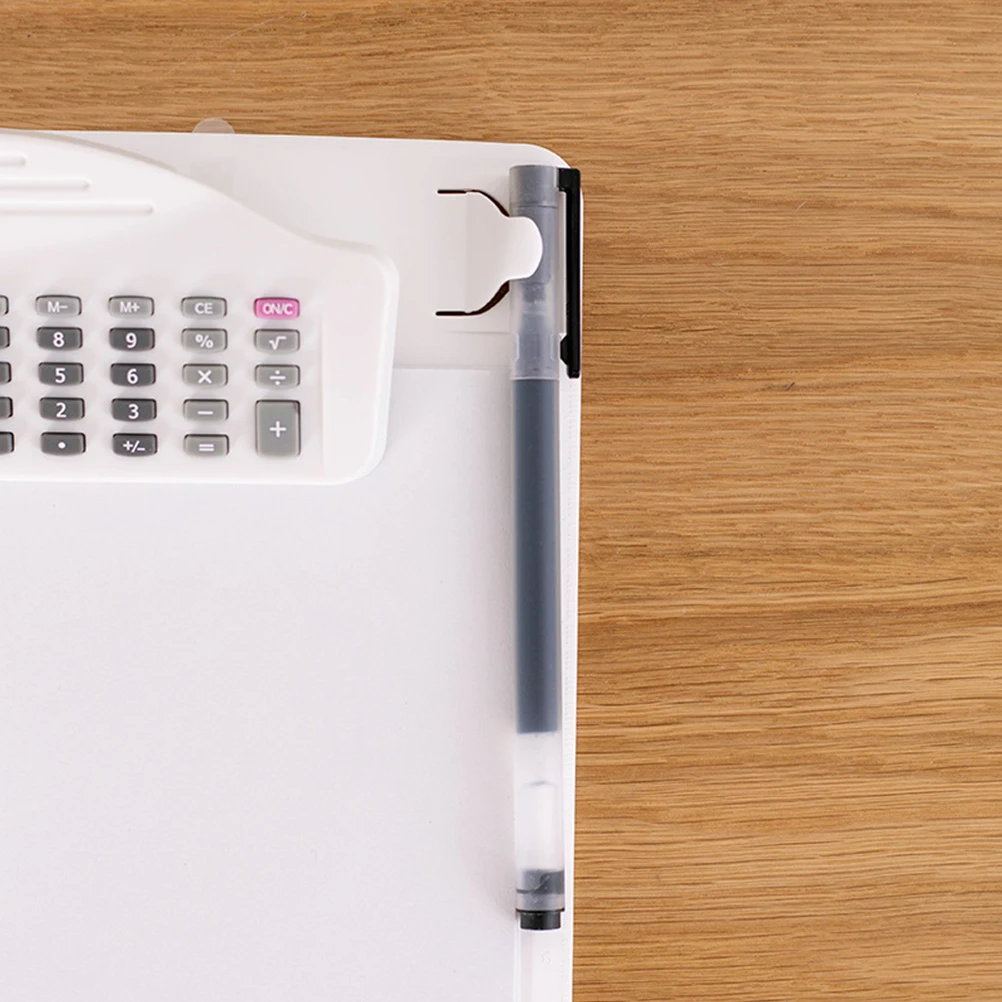 A4 Clipboard Paper Holder Plastic Writing Board Calculator Built-In File Folder Stationery Clip Hardboard For Office