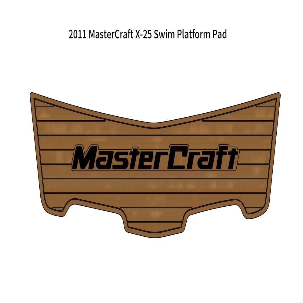 2011 MasterCraft X-25 Swim Platform Pad Boat EVA Foam Faux Teak Deck Floor Mat SeaDek MarineMat Gatorstep Style Self Adhesive ZS