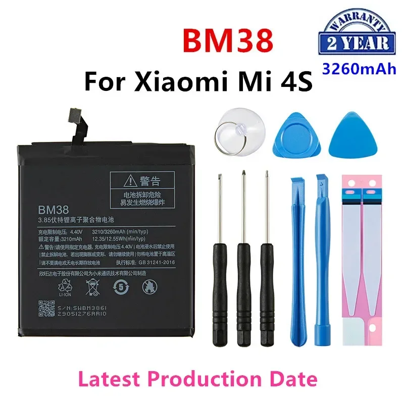 

Brand New BM38 3260mAh Battery For Xiaomi 4S Mi 4S Mi4S BM38 High Quality Phone Replacement Batteries +Tools