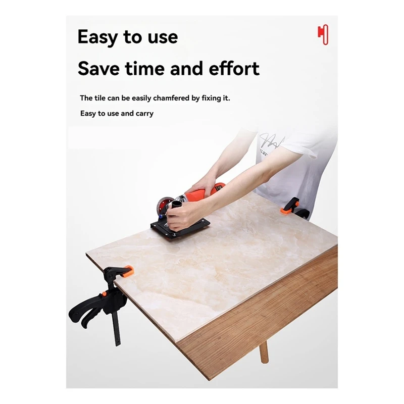 100-Type Angle Grinder 45° Tile Chamfering Stand Grinder Support Chamfer Cutting Auxiliary Side Handle Fixed Holder US Plug