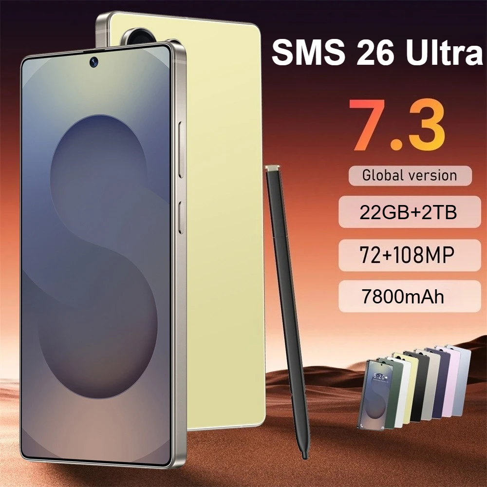 Película Protectora HD para Teléfono Móvil SMS 26 Ultra 7.3HD, Accesorios para Smartphone, Película para Celulares de 7800mAh, Original Android 5G