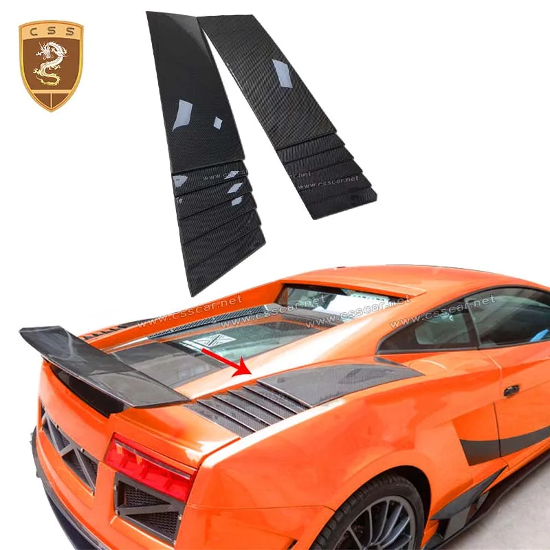 

2Pcs Carbon Fiber Hood Bonnet Side Vent Air Flow Intake Scoop Cover For Lamborghini Gallardo LP550 LP560 LP570 2009 - 2013