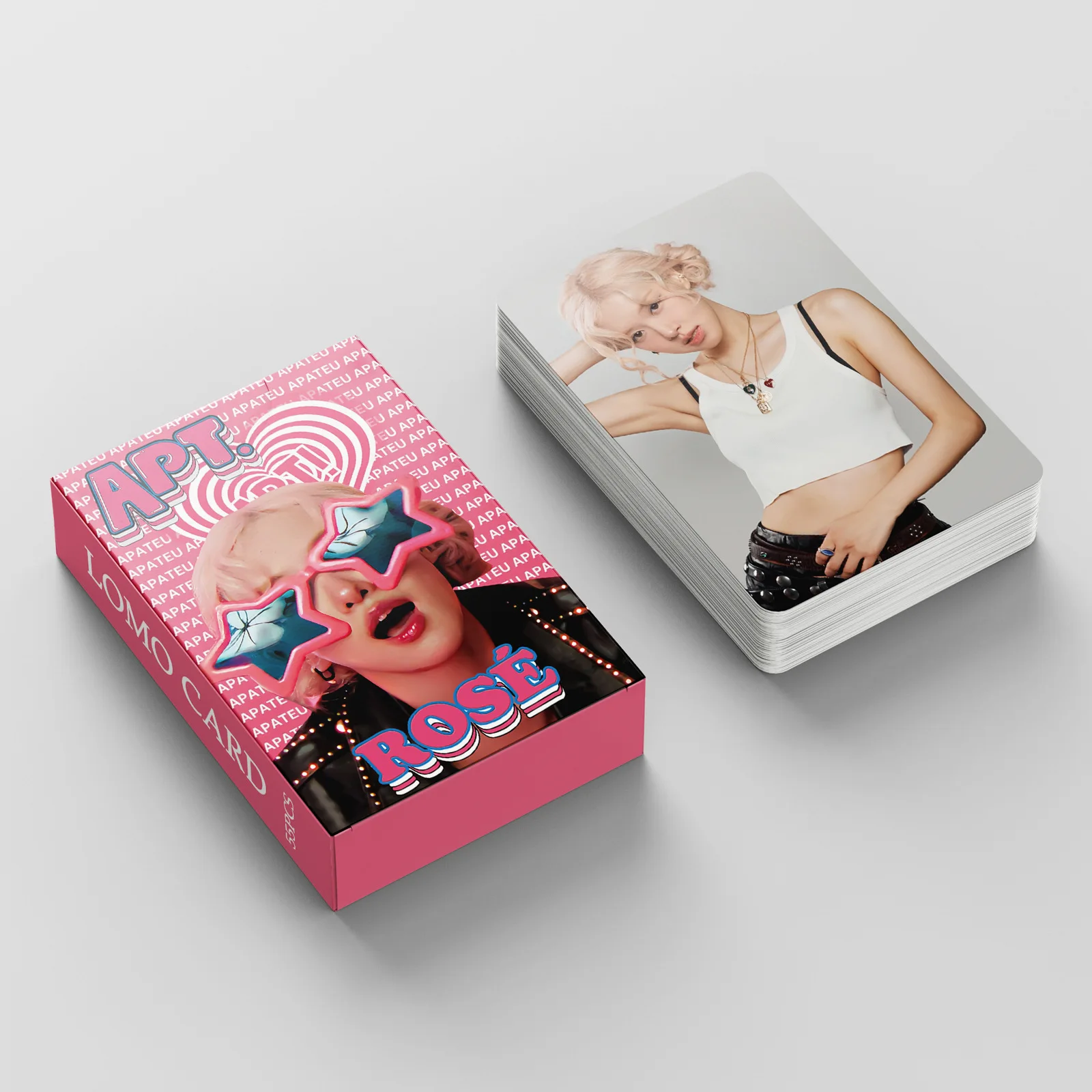 Kpop ROSE 55pcs APT Album Special Photocards Star Peripheral Random LOMO Card Fans Collection Double-sided Paper Cards