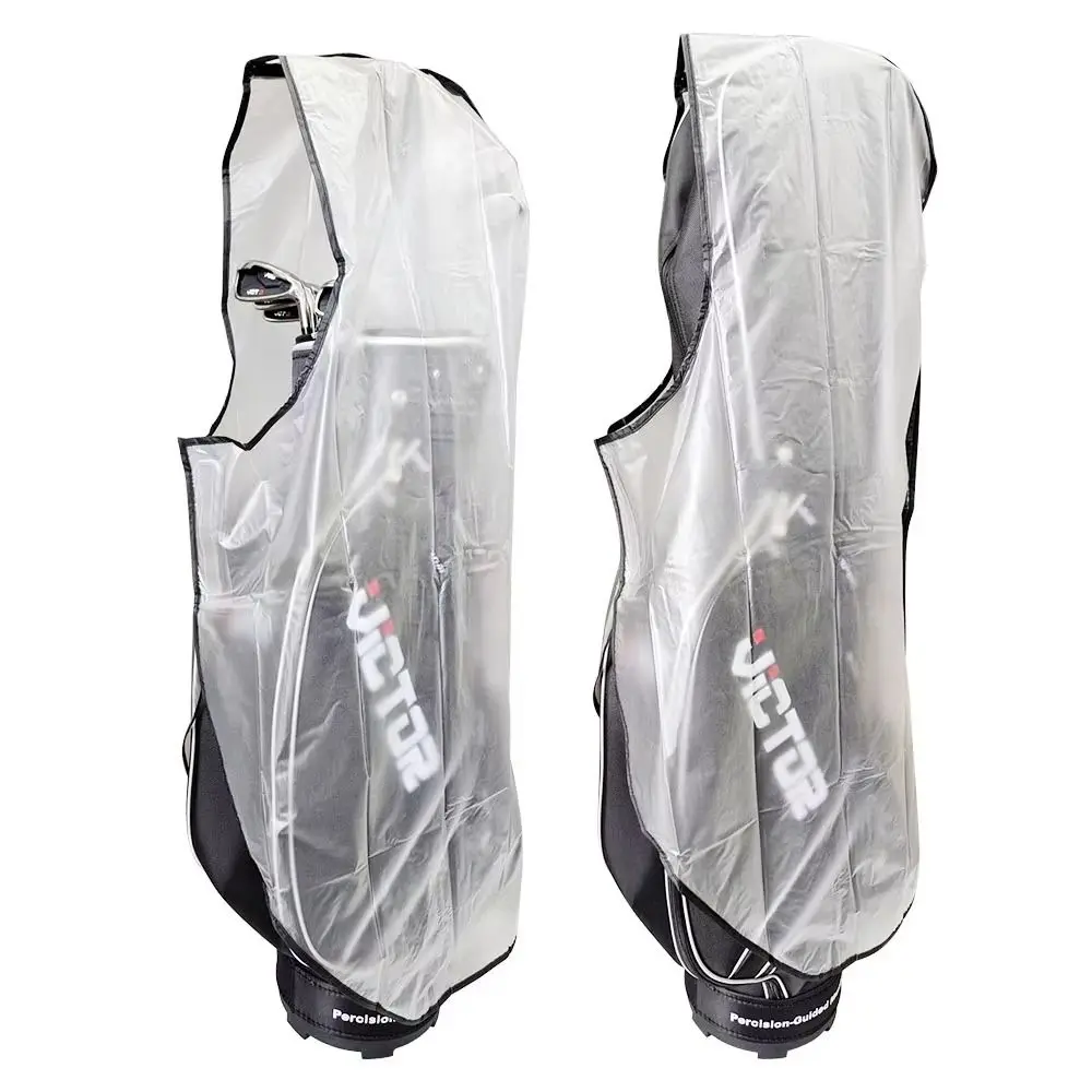 With Zipper Golf Bag Cover Large Capacity PVC Clear Golf Bag Rain Coat Dustproof Waterproof Golf Bags Shield Outdoor Sports
