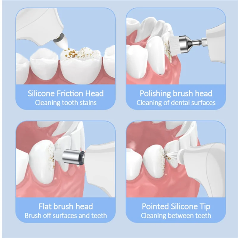 

KEOL-полировщик зубов, перезаряжаемый набор для отбеливания зубов с 6 насадками для чистки и полировки зубов