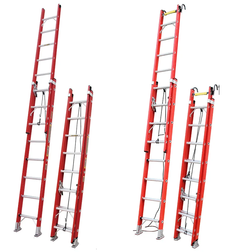 

12m Fiberglass Extension Ladder With Handrail