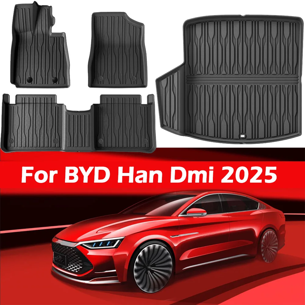 

TPE 3D Car Floor Mats for BYD Han Dmi/EV 2025,All Weather Waterproof Floor Mats with Front Rear Cargo Liner Accessories