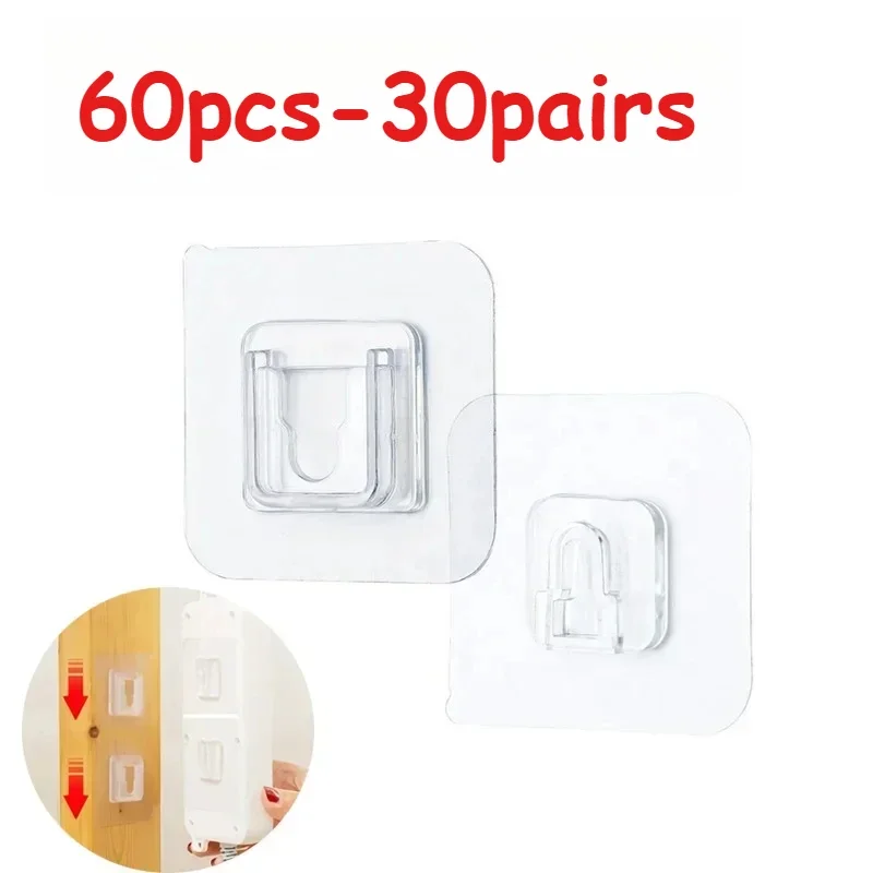 Double Sided Adhesive Wall Hooks Hanger Kit
