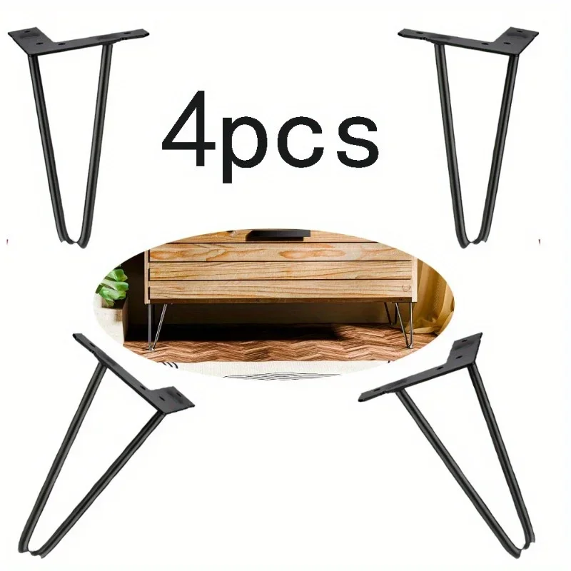 4pcs Furniture Heavy Duty Metal Furniture Legs Rubber Floor Protectors Cabinet Legs Sofa Legs Dresser DIY Dresser Stand Table