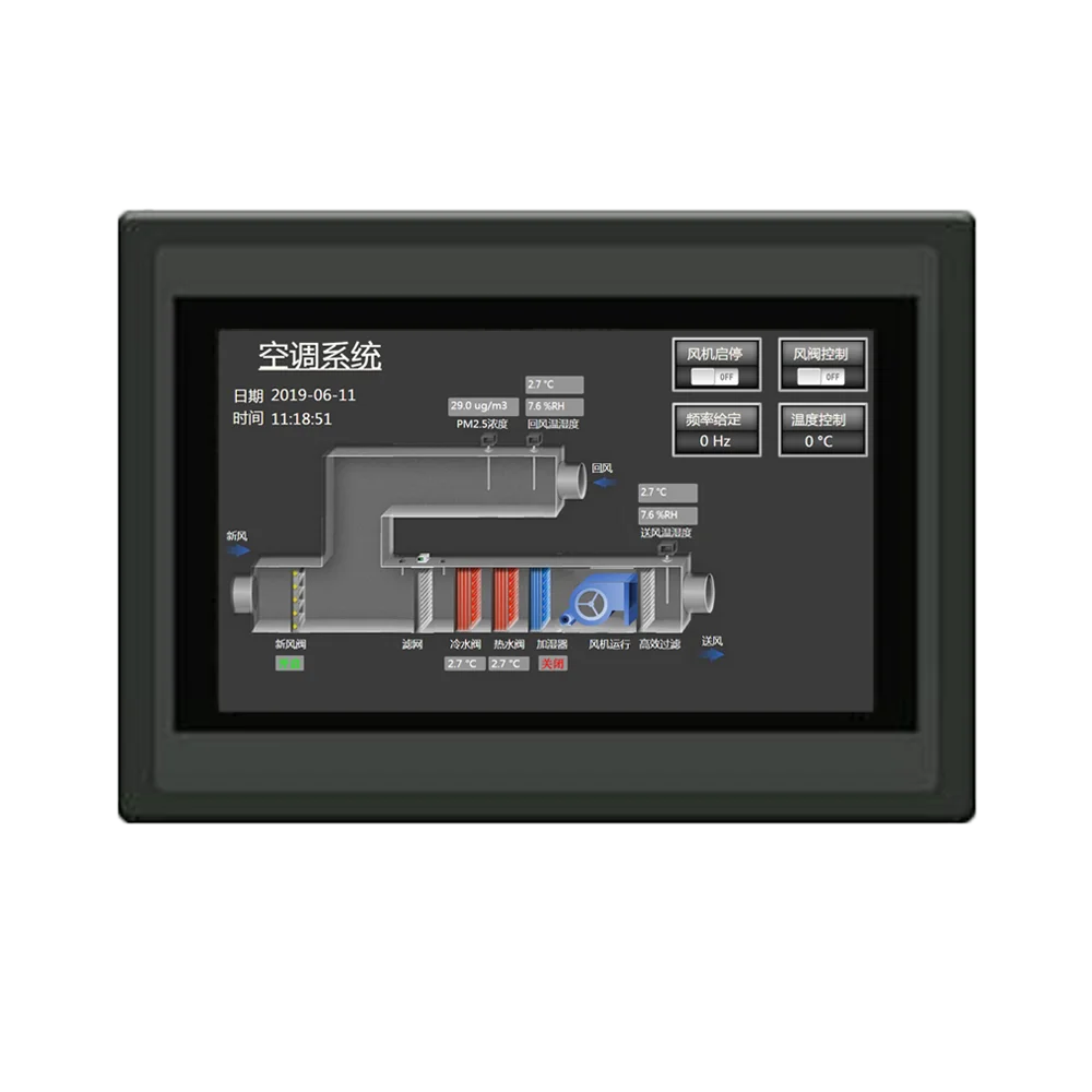 Puerta de enlace IoT industrial de construcción, W7-1041-4G de pantalla táctil MQTT de 7 pulgadas, compatible con Modbus, BACnet, gran oferta