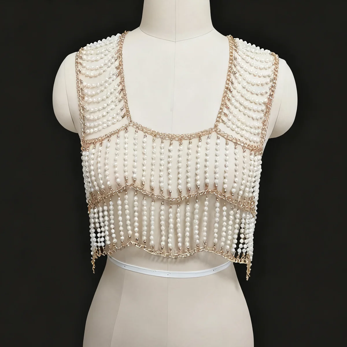 

Sexy Pearl Necklace Body Chain for Women European Style Wedding Accessory Water Wave Chain Ladies Fashion Jewelry