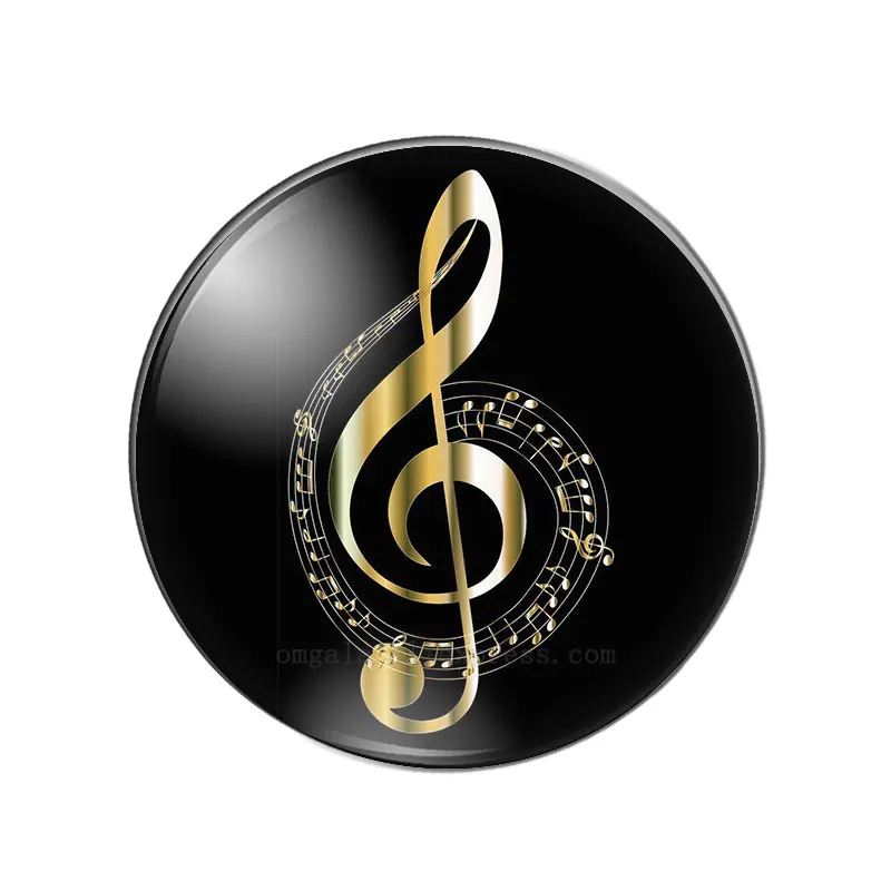 New Music notes Beauty 10pcs 10mm/12mm/18mm/20mm/25mm Round photo glass cabochon demo flat back Making findings ZB0680