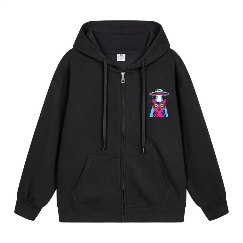 

Men's Zip-Up Hoodie Colorful Abstract Art On Hoodie 2025 New Style Casual Couples’ Style Casual and Loose