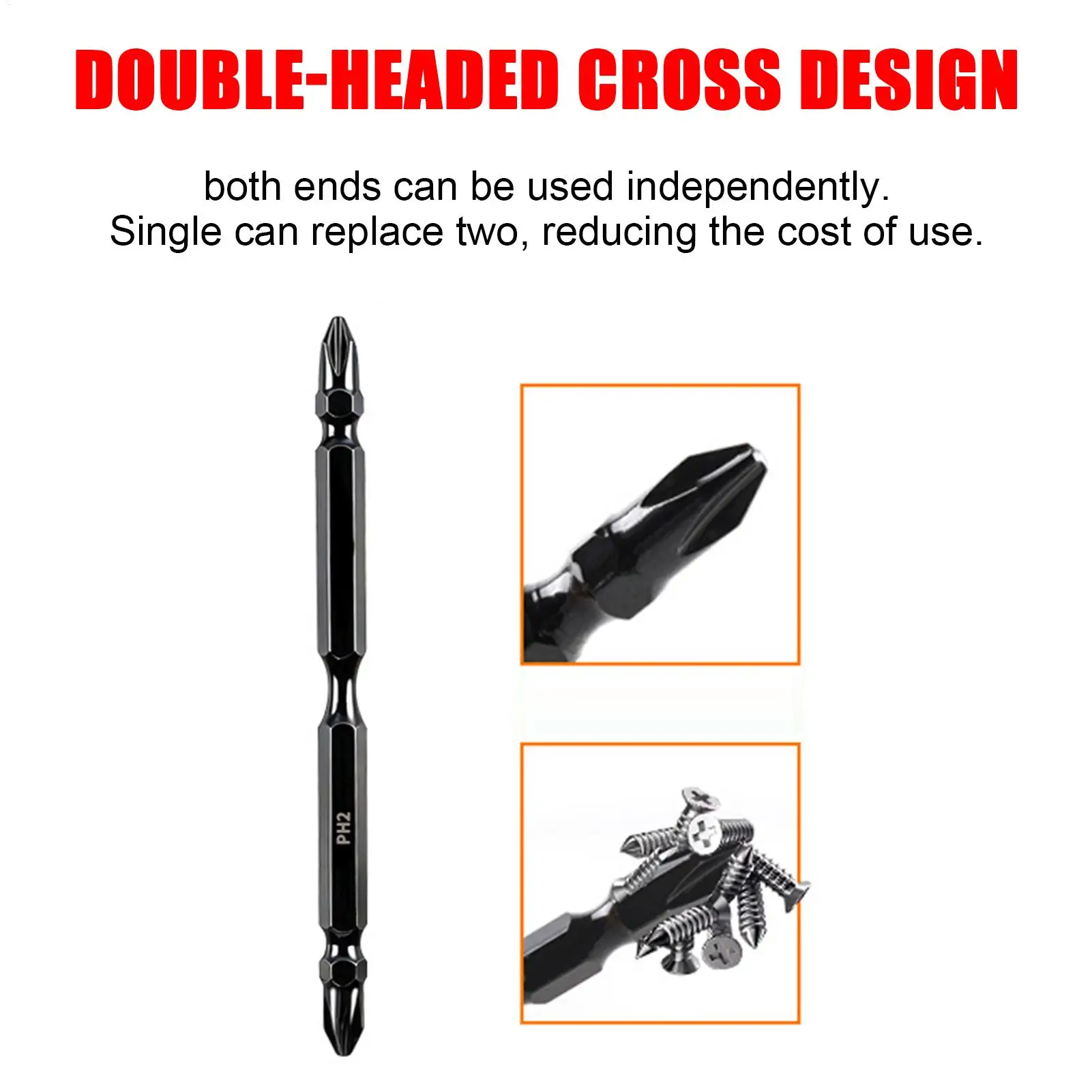 Screwdriver Bit Set Double-Ended Milled Magnetic Driver Head Kit Multifunctional Screwdriver Bits Set For Industry Construction view 4