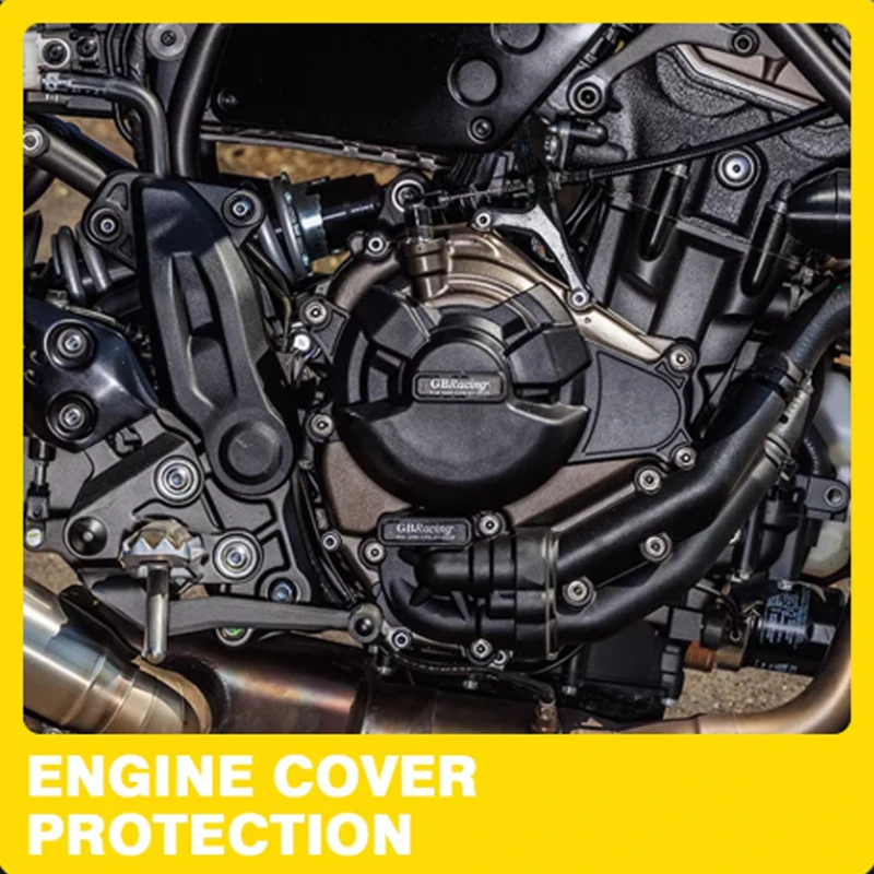 Protection de carter moteur V2 pour motos GB Racing pour Yamaha MT-07 FZ07 XSR700 MT07 Adventure Tenere 700 2014-2025