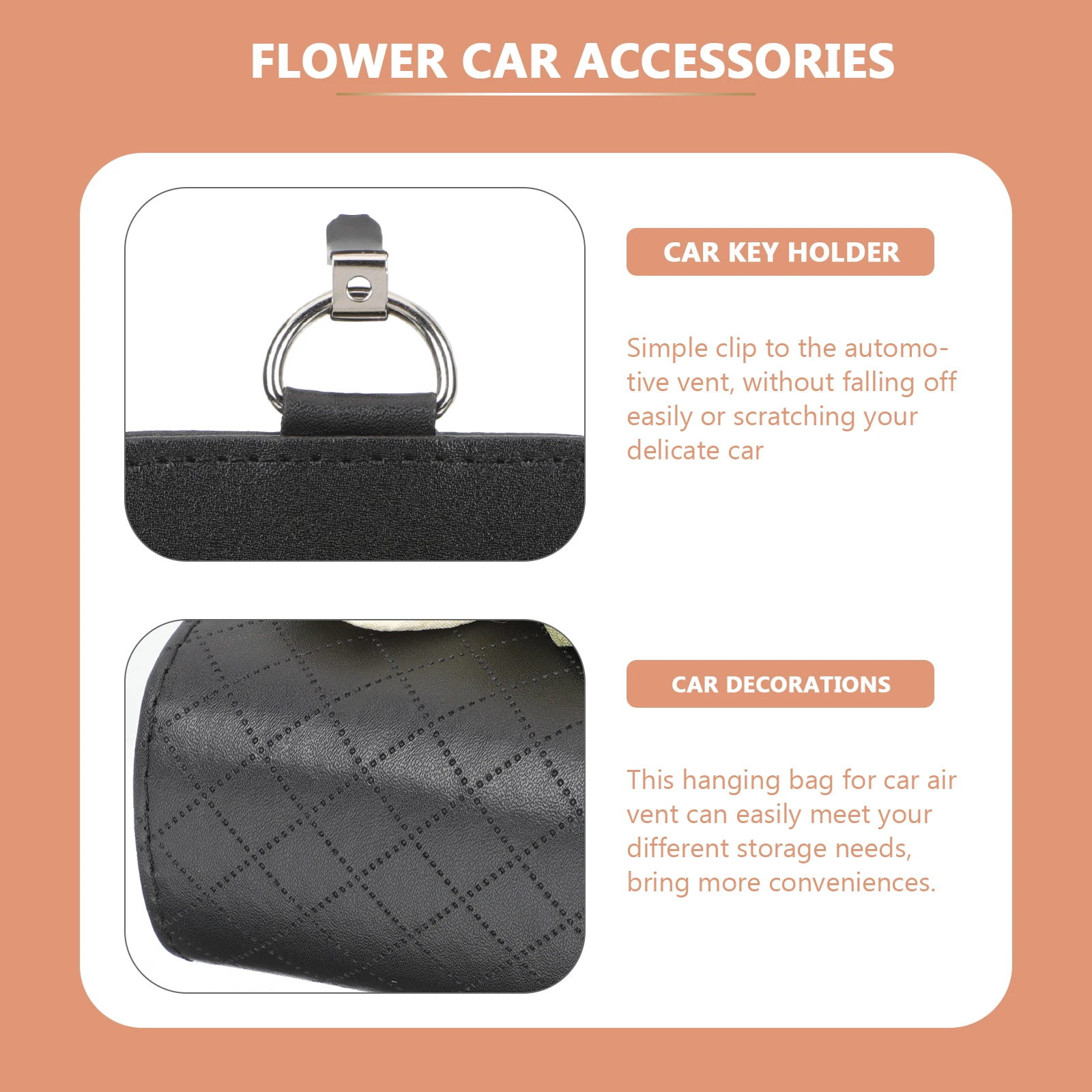 

1PCS Hanging Vent Storage Bag ganizer for Keys Cell Phone Tension Cord Design Portable Pouch Accessories Small Items