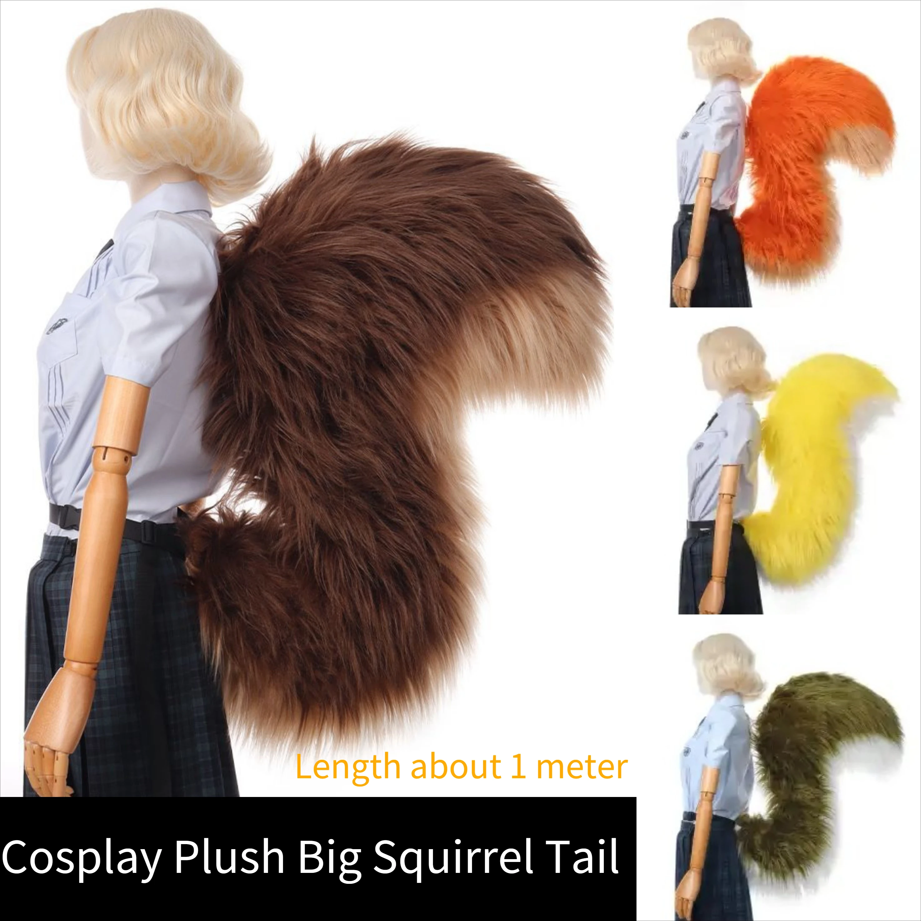 

Simulation Plush Anti-gravity Squirrel Oversized Tail Cosplay Original Handmade Beast Tail Fox Plush Big Tail