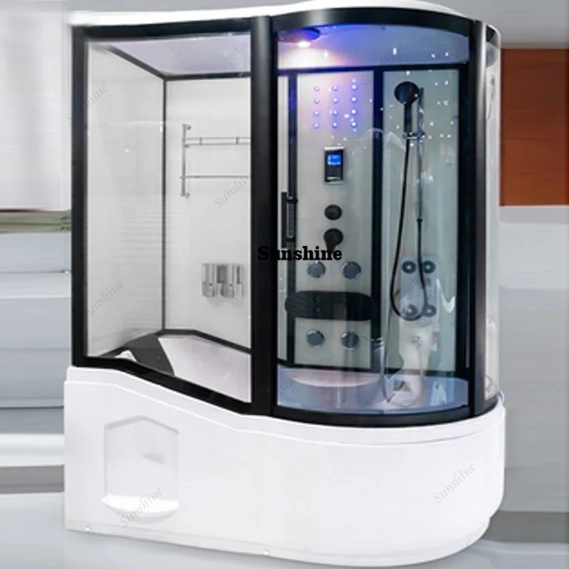 

Walk in Luxury Whirlpool Steam Sauna Shower Room with Bathtub Sauna Bath Indoor Steam Shower Room