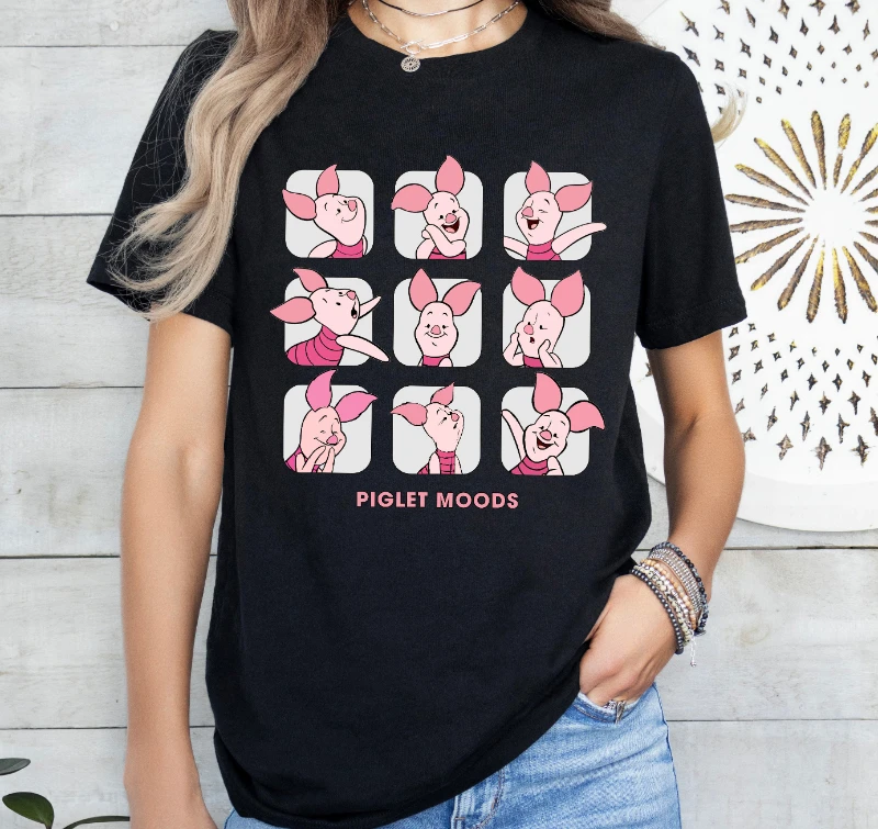 

Лето 2022, новая рубашка с изображением поросенка и настроения, милая рубашка с портретом поросенка, рубашка Винни-Пуха, одинаковые комплекты для всей семьи, одежда для путешествий