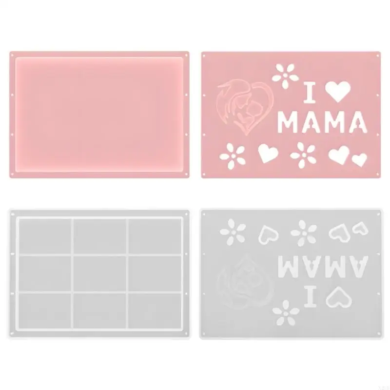 

N2UE Multifuntional Silicone Handmade Storage Container Mold Hollow Letter Pattern