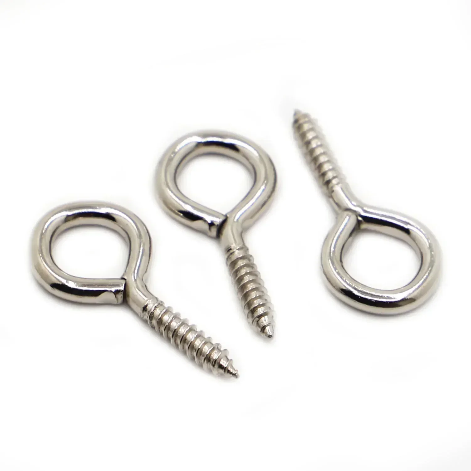 0# 1# 2# 3# 4# 5# 6# 8# 10# 12# 14# Nickel Plated Carbon Steel Eye Screw Hooks Self Tapping Screws Hook Ring Eyelet Hooks