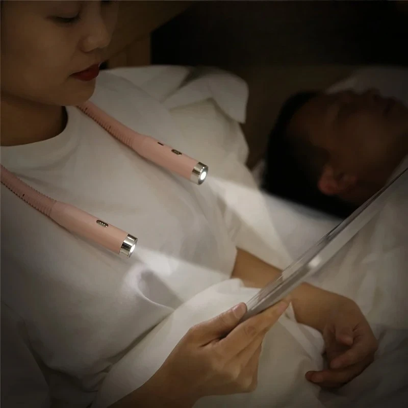 

Led Rechargeable Neck Light 3 Modes Hug Reading Lamp Portable Book Novelty Flashlight Book Lamp Night Neck