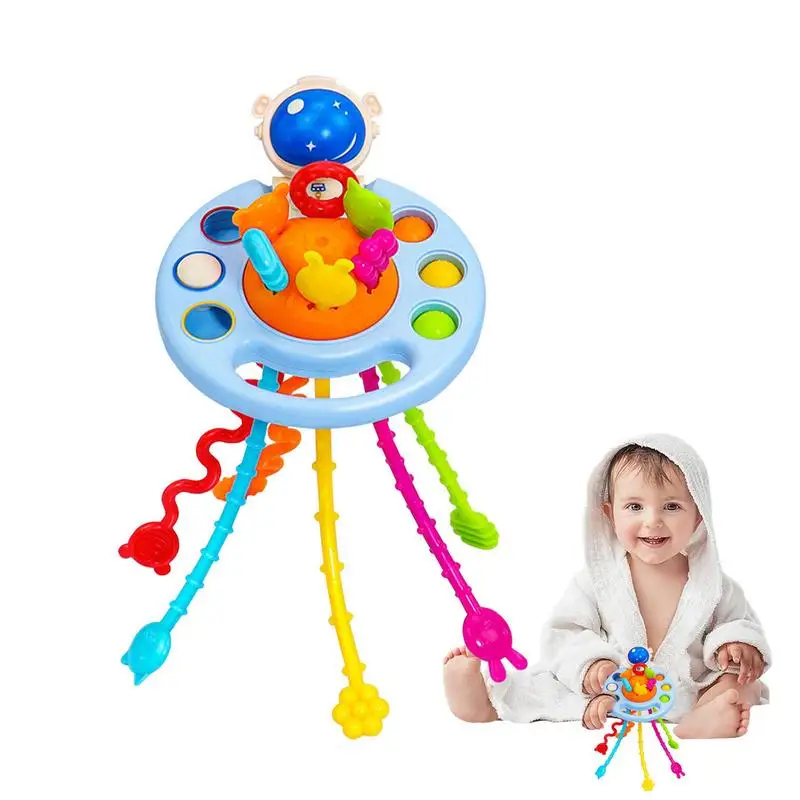 Pull String Aktivität Spielzeug Lebensmittel qualität Silikon Pull String Aktivität Spielzeug Baby sensorische Spielzeuge für motorische Fähigkeiten Babys pielzeug 18 Monate